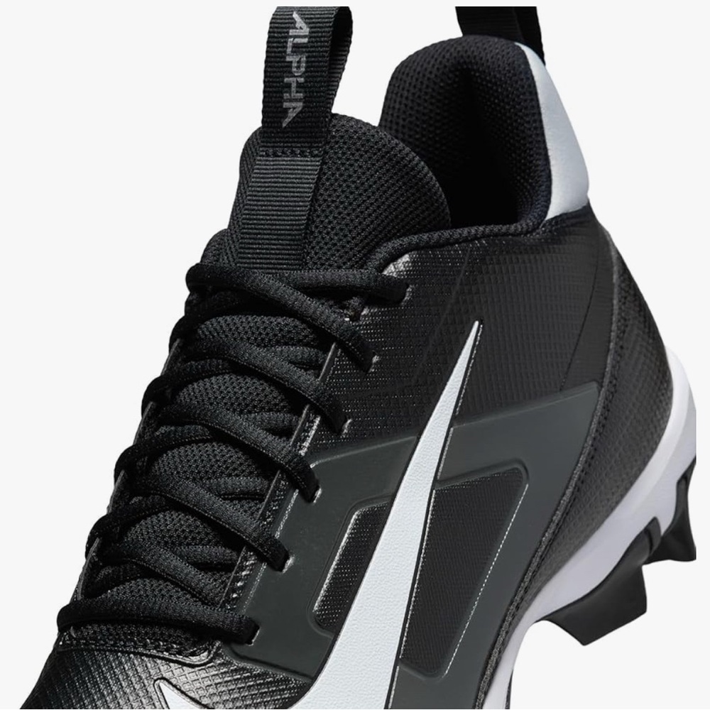 New Nike Men’s Alpha Menace 4 Shark Football Cleats Black White Size 11.5 - Picture 8 of 11